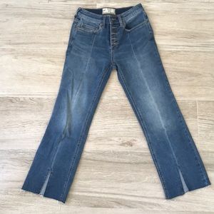 Free people button fly crop